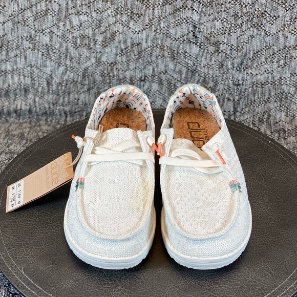 Baskets Femme Hey Dude Wendy Boho - Gris, Tissu, Léger Et Confortable, Neuf Avec Boîte